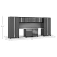 thumbnail image 2 of NewAge Products Pro Series Gray 10 Piece Cabinet Set, Heavy Duty 18-Gauge Steel Garage Storage System, Slatwall Included, 2 of 10