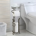 thumbnail image 4 of SunnyPoint Salle de Bain Lourde Papier Toilette Rouleau de Stockage Stand avec Réserve et Étagère, la Zone de Réserve A Assez d'Espace pour Stocker des Rouleaux Méga., 4 of 15