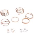 thumbnail image 3 of Anillos Femeninos Minnieouse Paquete de 6 Vintage Aleación Ajustable Plata Oro, 3 of 6