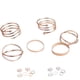 thumbnail image 3 of Anillos Femeninos Minnieouse Paquete de 6 Vintage Aleación Ajustable Plata Oro, 3 of 6