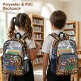 thumbnail image 4 of ZIATUBLES Clear Backpack, Heavy Duty Fabric & PVC Transparent Bookbag with USA Leopard Flag Print, Large Capacity See Through Backpack for School College Work Travel Security, 4 of 7