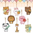 thumbnail image 1 of Cuadros Decorativos 8pcs Diamond Art Llaveros Animal 5D DIY para principiantes Decoración del hogar (PT09) Wdftyju embutido en tela, 1 of 1