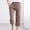 Brown #2, variant on symoid Cotton Linen Capris Pants for Women- Casual Solid with Pockets Cotton Blend Baggy with Drawstring Wide Leg French Terry Clearance Army Green Summer Lounge Pants Size XL