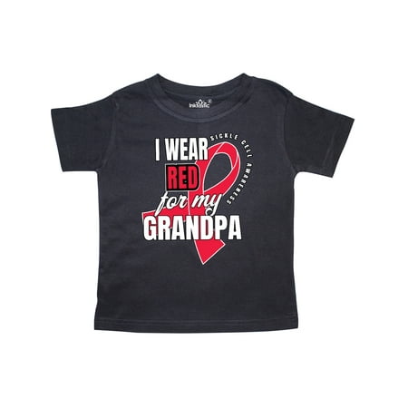 

Inktastic Sickle Cell Awareness I Wear Red For My Grandpa Gift Toddler Boy or Toddler Girl T-Shirt