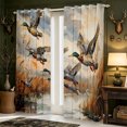 thumbnail image 2 of Manfei Green Billed Waterfowl Print Blackout Curtains Set of 2 (52x84 Each),Farmhouse Animal Curtain, 2 of 6