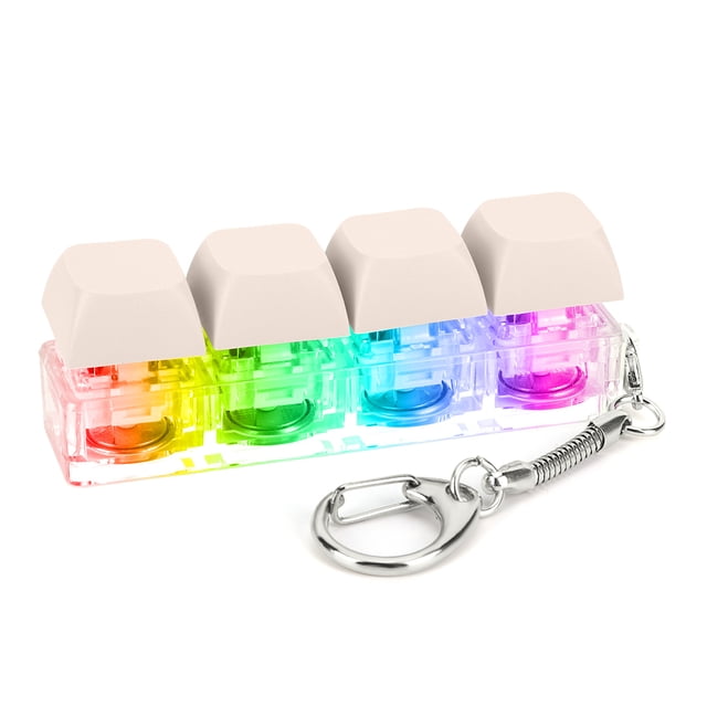 Botón Estrés Alivio Teclado Folianza TEQUISO DESCompresión Filchain 4 Teclas Con Bricolaje LED para Adulto A Pase El Tiempo