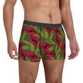 thumbnail image 5 of Men's Boxer Briefs, Red Calla Lily Flowers Soft Comfy Mens Underwear Boxer Briefs Breathable With Widen Waist, 5 of 7
