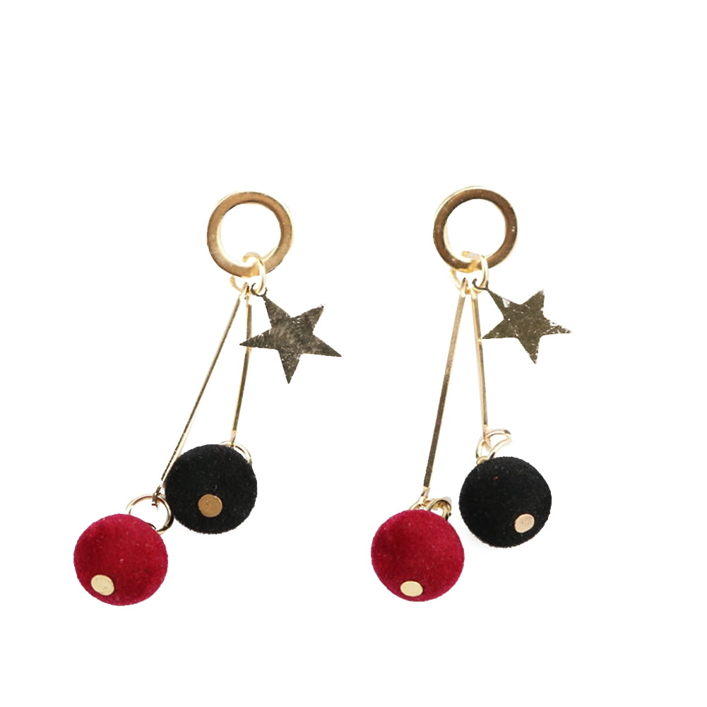 Charm Women Oversized Sparkling Round Ball Dangle Earrings Hip Hop Jewelry Gifts 