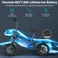 thumbnail image 6 of ANCHEER Peak 500W Electric Bike for Adults, Foldable Electric Bikes with 48V 374Wh Battery, 14" Electric Bicycle for Men Women, LCD Digital Display, Cruise Control Ebikes, Dual Suspension Fork UL2849, 6 of 12