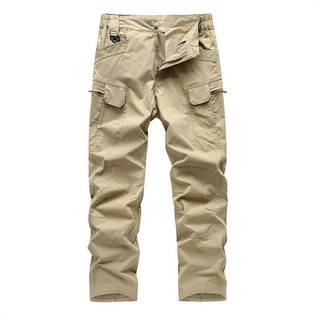 Pantalones de trabajo lavados para hombre - Múltiples bolsillos, mezcla de poliéster y algodón - Pantalones informales/para exterior - Tallas M-XXXL, diseño moderno