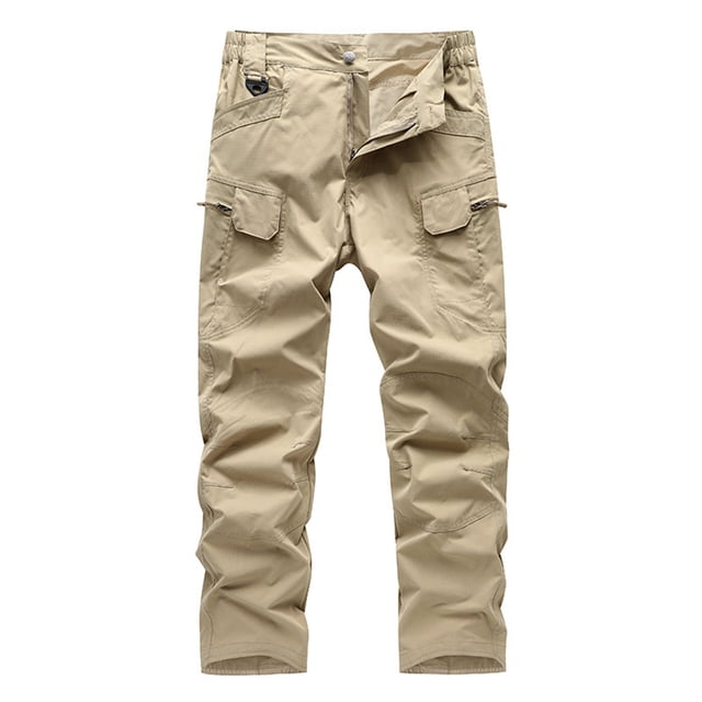 Color Casual Pants For Men Pants With Multiple Pockets Fashionable Washed Workwear Pants