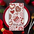 thumbnail image 5 of Valentines Day Dessert Kitchen Dish Towels Set of 2, Red Pink Love Heart Cupcake Donut Drying Hand Towel Baking Cooking Cloth, Anniversary Wedding Bathroom Home Decoration 18'''' x 26'''', 5 of 6