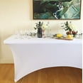 thumbnail image 4 of Elegante mantel rectangular blanco con elástico para bodas y decoración del hogar, 122 x 76 x 75 cm, 4 of 8