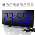 thumbnail image 1 of Reloj Despertador Digital Curvo Regulable Pantalla Led Reloj Digital Para Niños Mayores Ultra Claro Número Grande Brillo Snooze 12/24H Reloj Despertador Para Dormitorio Oficina Methold HA024315-03, 1 of 5