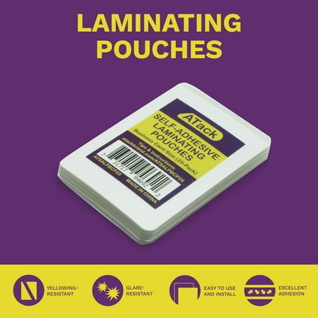 laminating business self pouches mil pouch hard pack cards card sealing atack