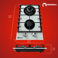 thumbnail image 4 of Parrilla de 2 quemadores vidrio templado Blanca- SHORBULL, 4 of 9