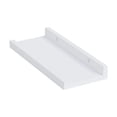 thumbnail image 2 of Solid Wood Floating Wall Shelf, Anti‑Fall Baffle Design Wall Mounted Storage Rack, 2‑Way Install No Drill Display Shelf for Living Room Bedroom Decor, 2 of 6