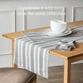 thumbnail image 3 of over&back 18x90 Woven Striped Table Runner - Washable Table Runners for a Custom Home Decor Tablescape - Coffee Table, Dinner Table, Living Room - Grey, 3 of 9