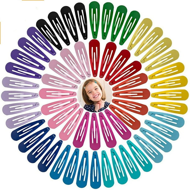 Apuakthei 60 pasadores para el cabello, pinzas para el cabello antideslizantes, accesorios de horquillas de metal de 2 pulgadas para niños pequeños, niñas, adolescentes, mujeres o niños pequeños,