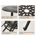 thumbnail image 2 of Sophia & William 31.5" Cast Aluminum Patio Bistro Table for Garden, Backyard with 1.97” Umbrella Hole - Bronze, 2 of 5