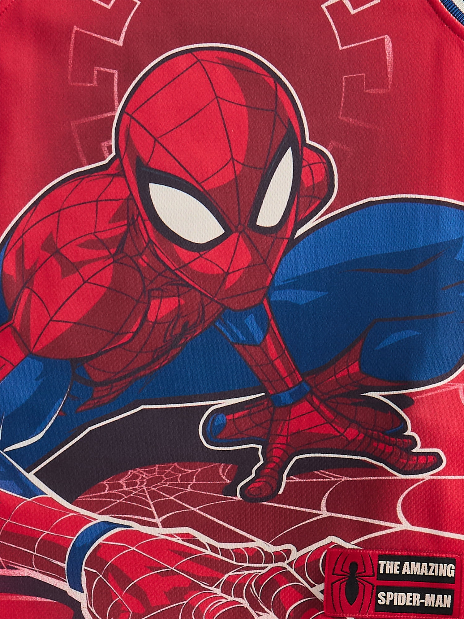 Spider Man Boys Basketball Jersey and Shorts Set, 2-Piece, Sizes 4-12