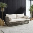 thumbnail image 4 of Afuera Living Modern Fabric Outdoor Sofa in Cream White/Stone, 4 of 13