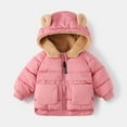 thumbnail image 2 of Gubotare Girls Puffer Jacket Girls' Down Hooded Jacket Fill Down Insulated, Water Repellent, Zip Pockets Size 5T 6T (Pink,5-6 Years), 2 of 5