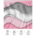 thumbnail image 5 of Pink Gray Ombre Wrap Around Bed Skirts for Queen Bed 18" Drop,Bed Skirt with Adjustable Elastic Belt Dust Ruffle Bed Valance for Bedroom Hotel Geometric Modern Abstract Moire Art Bed Frame Cover, 5 of 7