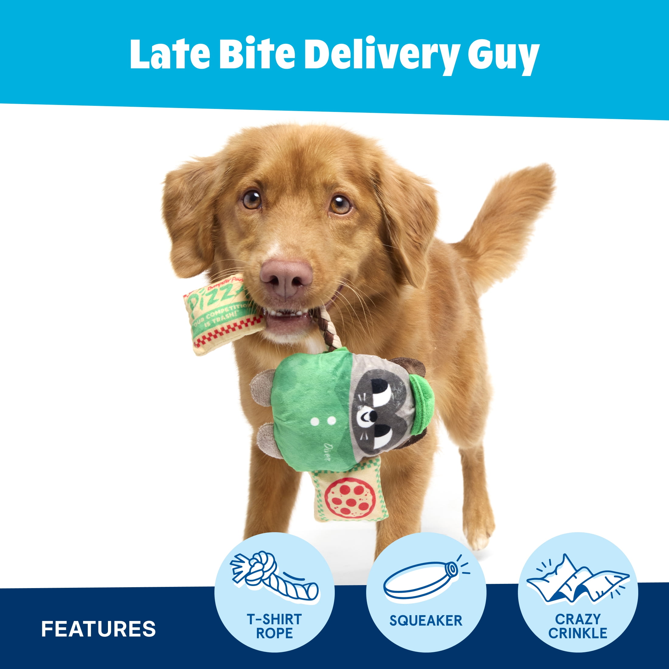Late Bite Delivery Guy - Interactive Dog Toy for All Sizes