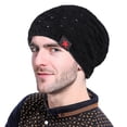 thumbnail image 2 of Nooxsoe Beanie Hats for Women Knitted Beanie Slouchy Beanie Hat Cozy Hat Cuffed Beanie Hat Comfortable Soft Ribbed Cuffed Winter Warm Bonnet Ski Hat Chunky Oversized Hat Women Hat Black One Size, 2 of 5