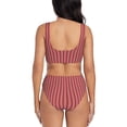 thumbnail image 3 of Daiia Stripes Red White Women's Bikini Set Two Piece Swimsuit High Waisted Bikini Adjustable Straps Bikini Perfect for Beach, Pool, and Summer Vacation-Medium, 3 of 9