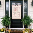 thumbnail image 2 of Happy Easter Rabbit House Flag Double Sided Pink White Stripes Easter Bunny Burlap&nbsp;Garden Flags Spring Rustic Farmhouse Yard Outdoor Decoration 28x40 Inch, 2 of 6