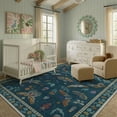 thumbnail image 5 of Moynesa Insect 8'x10' Large Area Rugs for Living Room Washable Natural Bedroom Rug Bug Accent Carpet for Dining Room Nursery Office Sunroom Stain Resistant Non Slip, Green, 5 of 12