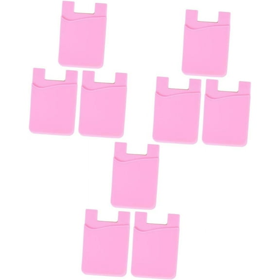 Smartphone 9 pcs Silicone Phone case Pink Stickers Credit Holder Wallet Mobile Phone Holder Cell Phone