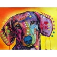 thumbnail image 2 of Dean Russo Collection 24x19 Black Ornate Wood Framed with Double Matting Museum Art Print Titled - Tilt Dachshund Love, 2 of 4