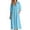 *Blue, variant on ClodeEU Women's V Neck 3/4 Sleeve A Line Midi Dress with Pockets,Solid Casual Loose Summer Swing Dress Red,Women's Plus XXL