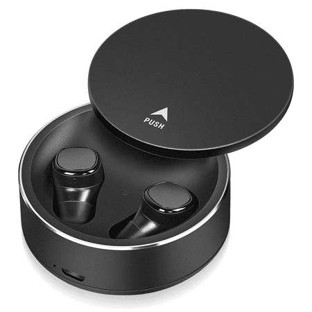 UrbanX X7 Sports True Wireless Earbuds 5.0 IPX5 Waterproof Touch Control Earbuds with Mic Earphones in-Ear Deep Bass Built-in Mic Bluetooth Headphones For Mate 10 - Black