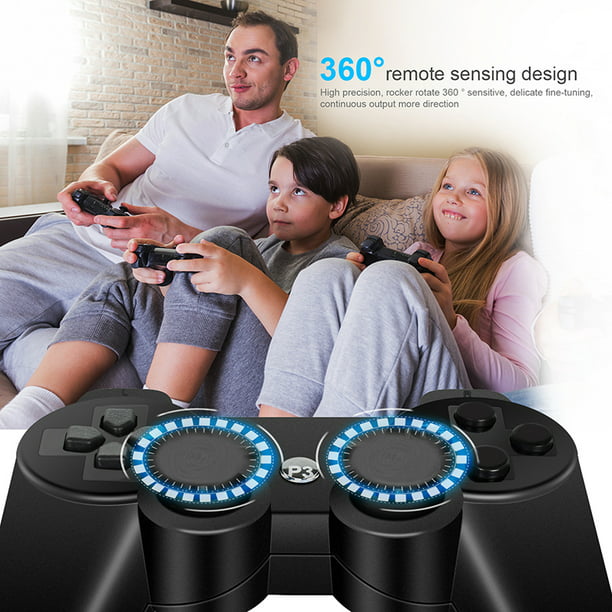 Bonadget Wireless Controller for PS3, PS3 Controller Wireless for PlayStation 3, Double Shock Vibration Upgraded Joystick Rechargeable Gamepad Bluetooth, Motion Sensor, Remote for PS3 - Walmart.com