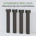 thumbnail image 4 of 22 Inch High King Bed Frame with Rounded Corner Legs, Sturdy Mattress Foundation, Heavy Duty Metal King Size Platform No Box Spring Needed, Noise Free, Easy Assembly, Black, 4 of 17