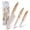 Light Yellow, variant on Hecef 3PCS Kitchen Knife Set, Stainless Steel Blades with Non-Stick Coating, Professional Sharp Chef Knives