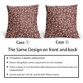 thumbnail image 4 of Daisy Floral Block Print Pillow Covers 18X18 Inch Red Beige Flowers Decorative Square Pillow Cases Set of 2 Farmhouse Home Decor Vintage Rustic Cute Throw Pillows for Sofa Couch Outdoor, 4 of 5