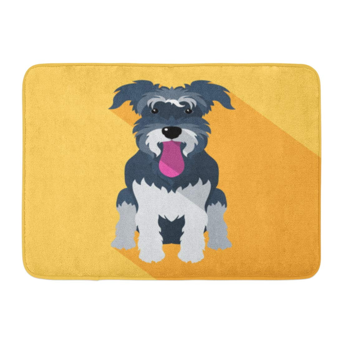Schnauzer Dog Puppy Print Pattern Floor Mat