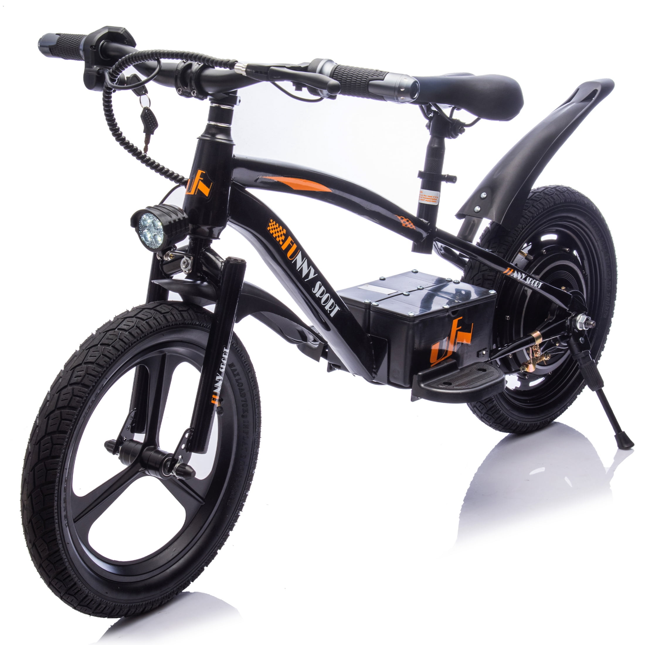 Dvsripa 24V Kids Electric Dirt Bike,300W Super Power Motor,Max 12.43MPH,16in Wheels,Power Display,Adjustable Seat Height,Hand-Operated Brakes Electric Balance Bike For Kids 5-12,Black