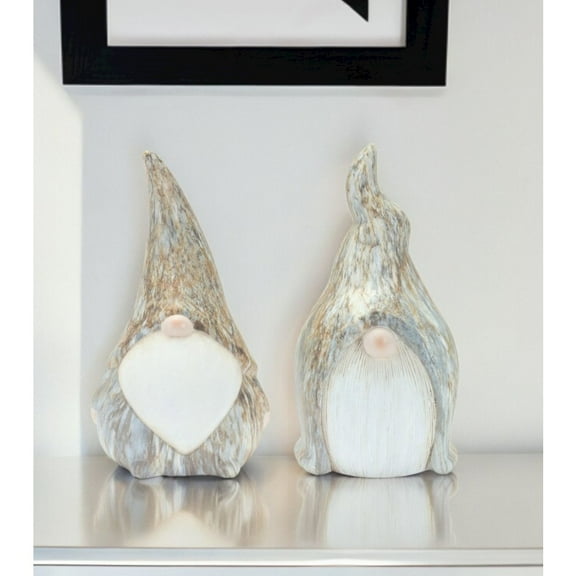 Set Of Two 11" Terra Cotta Resin Other Fantasy Sci-Fi Sitting Gnome