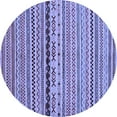 thumbnail image 1 of Ahgly Company Indoor Round Oriental Blue Modern Area Rugs, 7' Round, 1 of 4