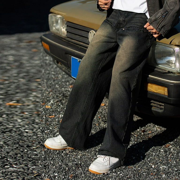Big And Tall Jeans for Men Straight Leg Casual Denim Pants Fashion