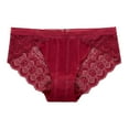 thumbnail image 3 of Bovxnpu Women's Plus Size Panties, Womens Breathable Lace Brief Underwear No Show Panties, Lightweight Crotch Breathable Mesh Women's Pants Underwear, 3 of 6