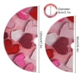 thumbnail image 5 of Pink Heart Painted with Paint Christmas Tree Skirt Stand Mat Waterproof Floor Protection Mat for Holiday Decoration, 5 of 6