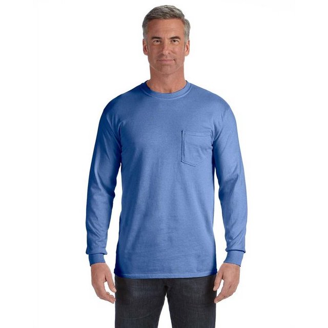 Comfort Colors T-Shirt à Manches Longues pour Adulte avec Poche