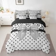 thumbnail image 2 of Castle Fairy Dreamy Ribbon Bowtie Bedding Comforter Set,Black Leopard King Bedding Sets, 2 of 8